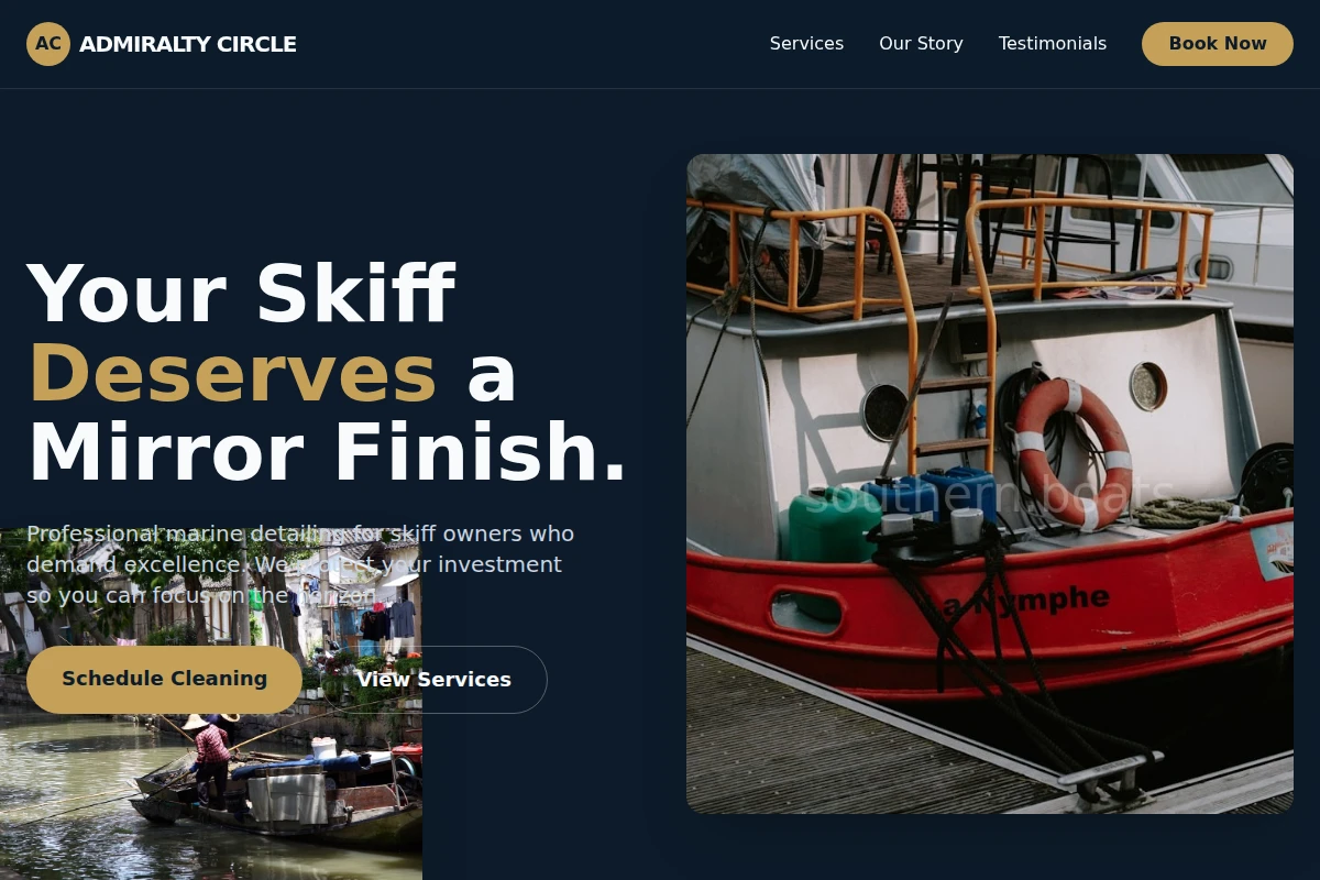 Skiff Boat Cleaning