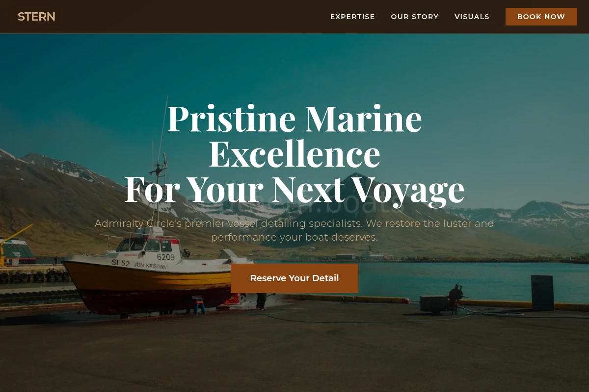 Stern Boat Cleaning