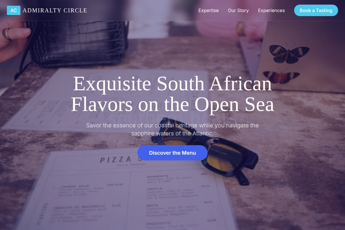 Yacht South African Food