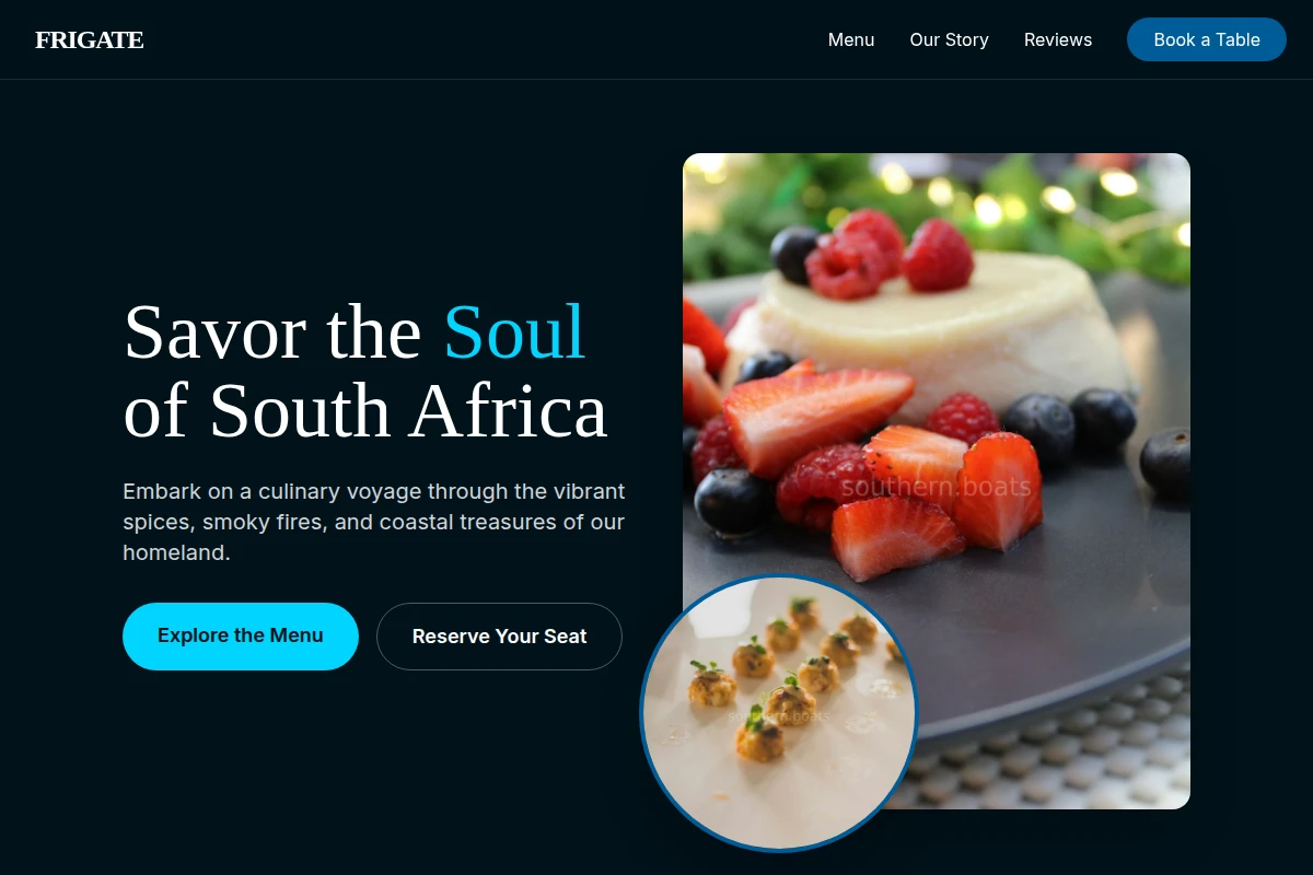 Frigate South African Food
